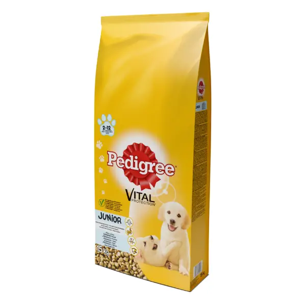 Pedigree briketi Junior piletina 15kg